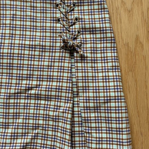 Zara girls summer plaid/gingham mini skirt - Picture 4 of 4